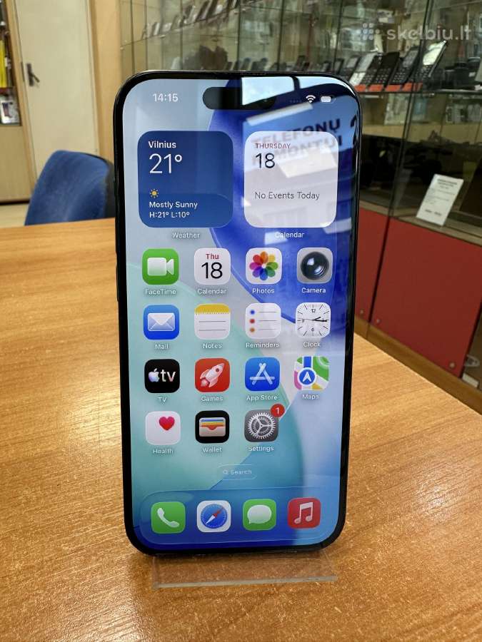 Apple iPhone 15 Pro 256 GB (naudotas)