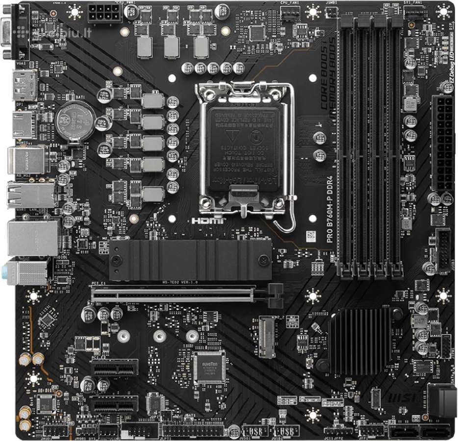 Pagrindinė plokštė Msi Pro B760m-p Ddr4