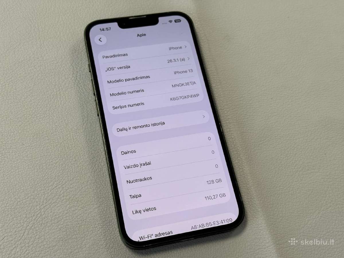 iPhone 13 su 128gb ir su 256gb be subraižymų - nuotraukos Nr. 24