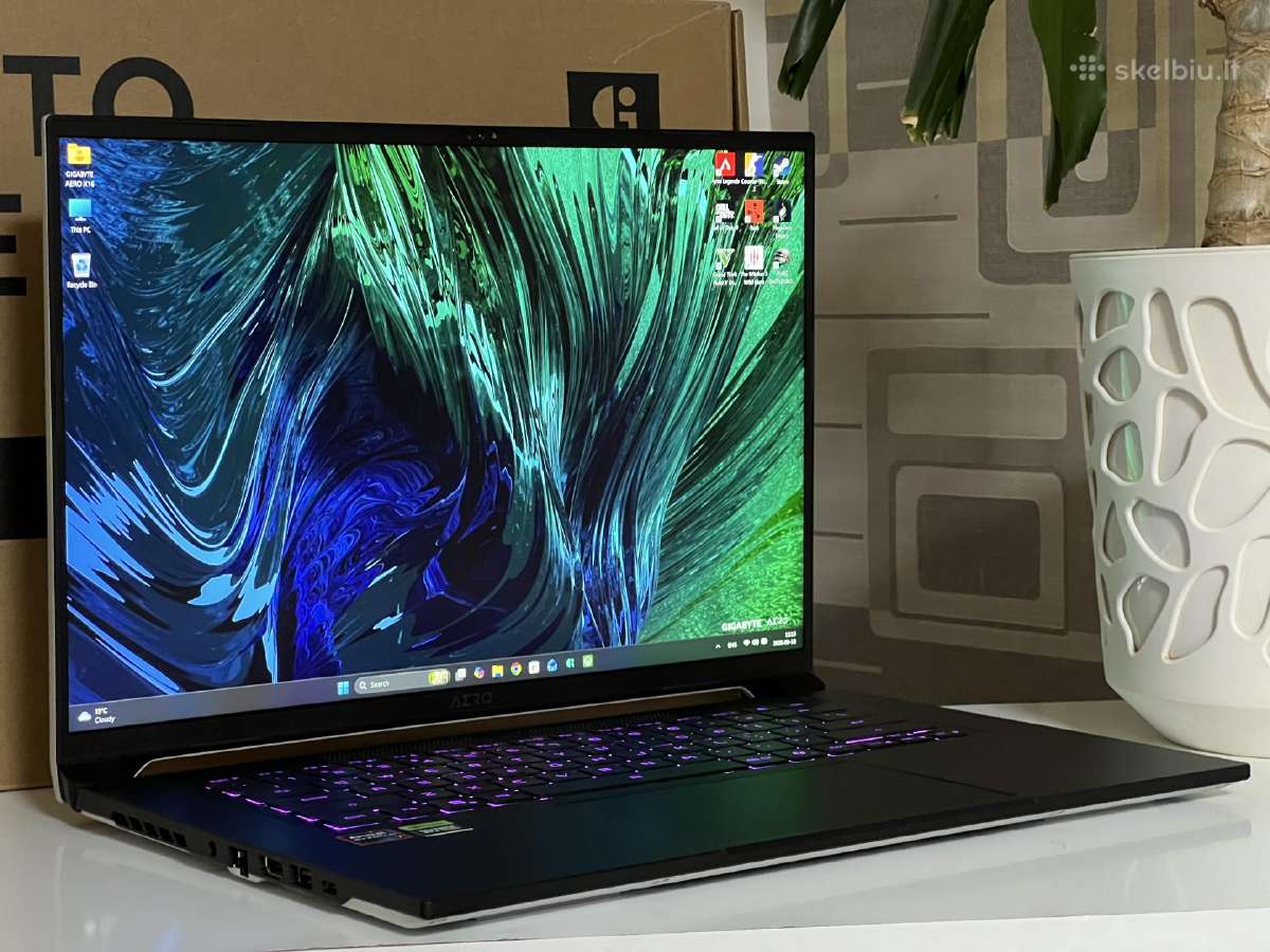 Parduodamas Aero X16 su Rtx 5060, Ryzen 7 Ai, 2k. - nuotraukos Nr. 2