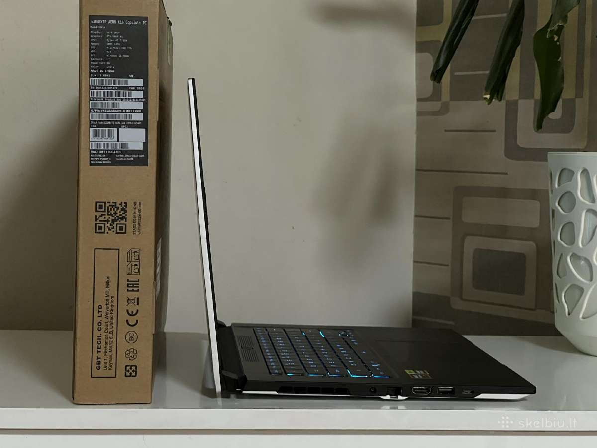 Parduodamas Aero X16 su Rtx 5060, Ryzen 7 Ai, 2k. - nuotraukos Nr. 5