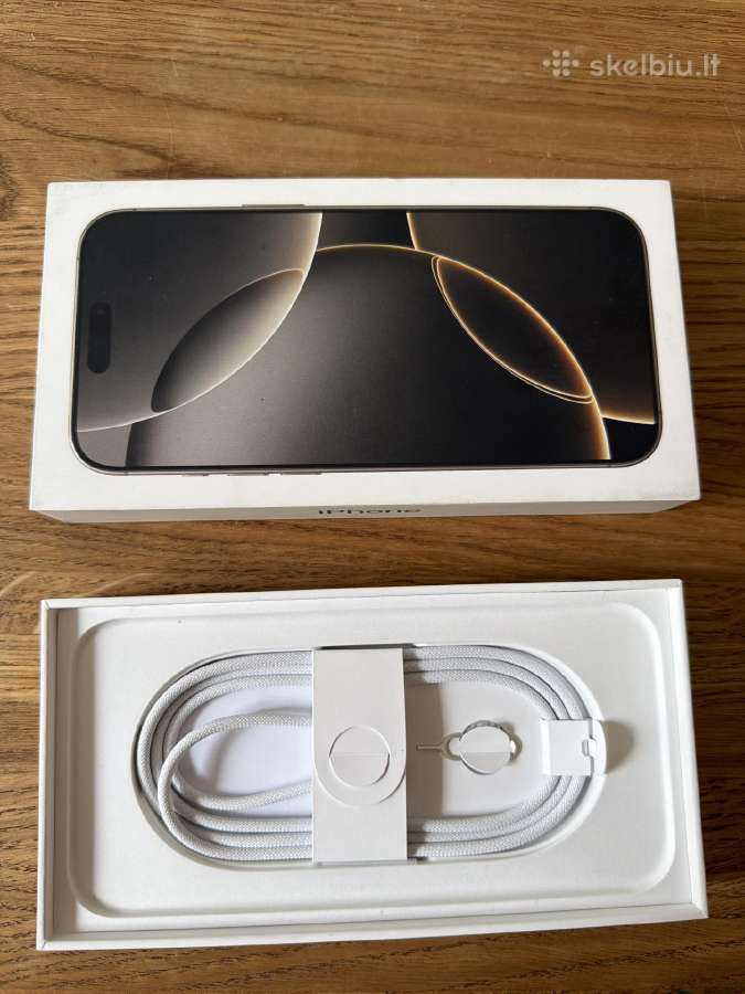 iPhone 16 Pro Max 256 originali dėžė su priedais
