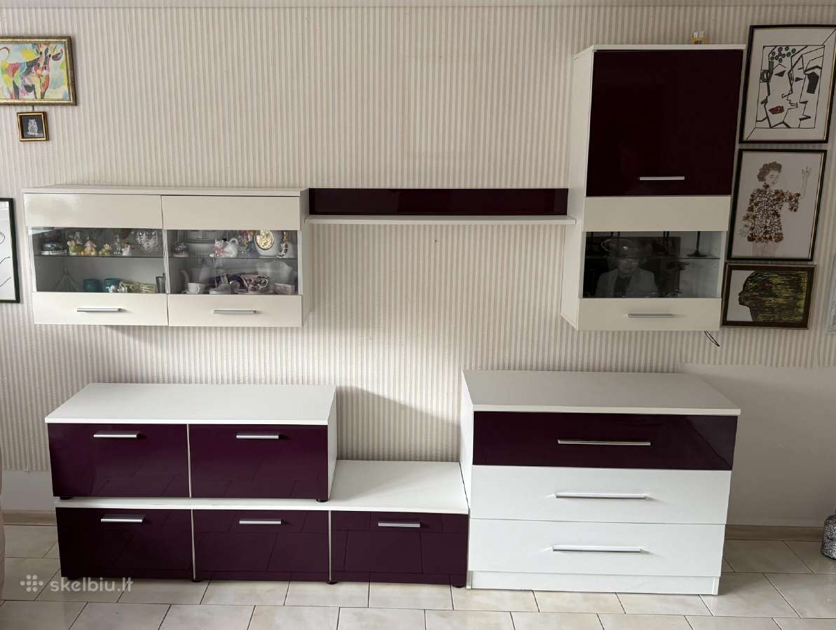 Svetainės baldų komplektas sekcija
