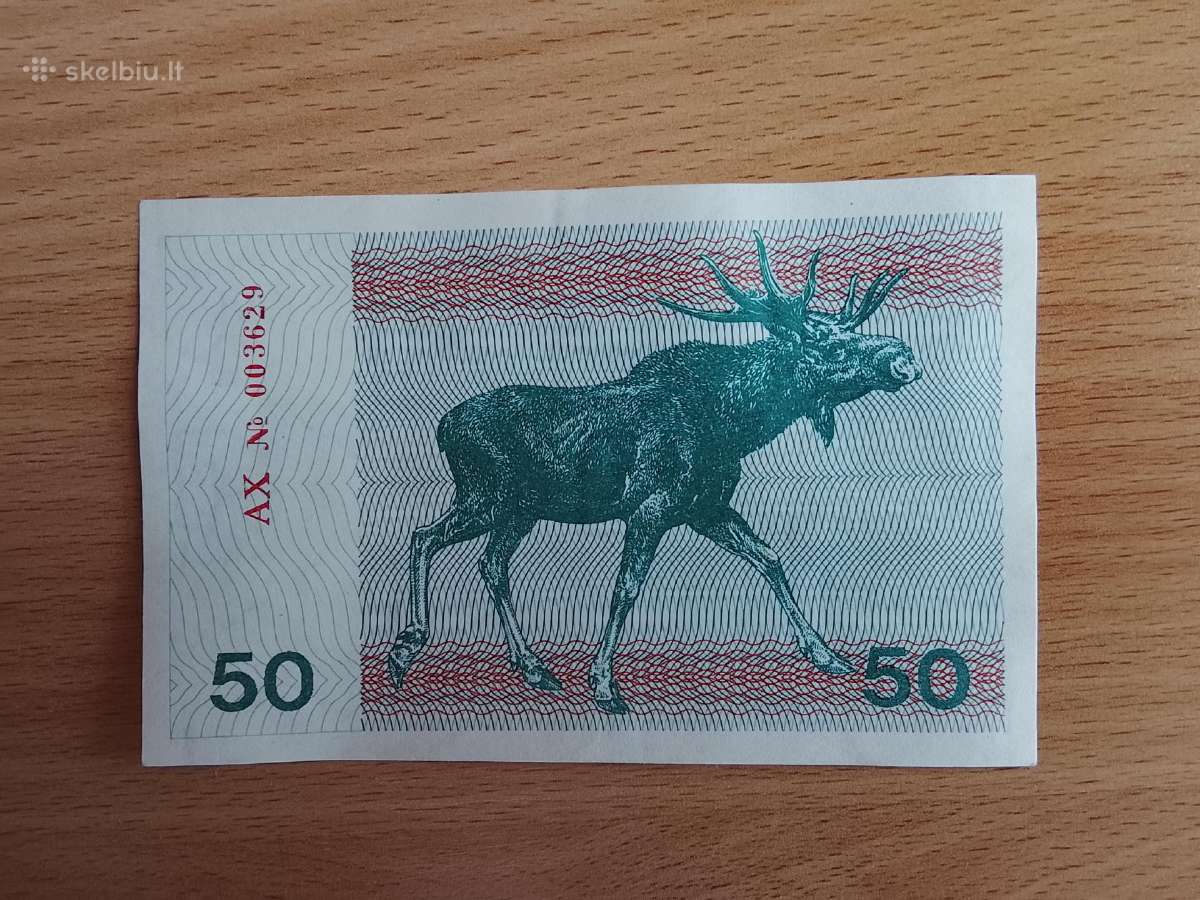 50 talonų.1991m. unc