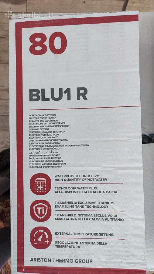 Naujas boileris Ariston Blu1 R 80 Horizontalus - nuotraukos Nr. 5