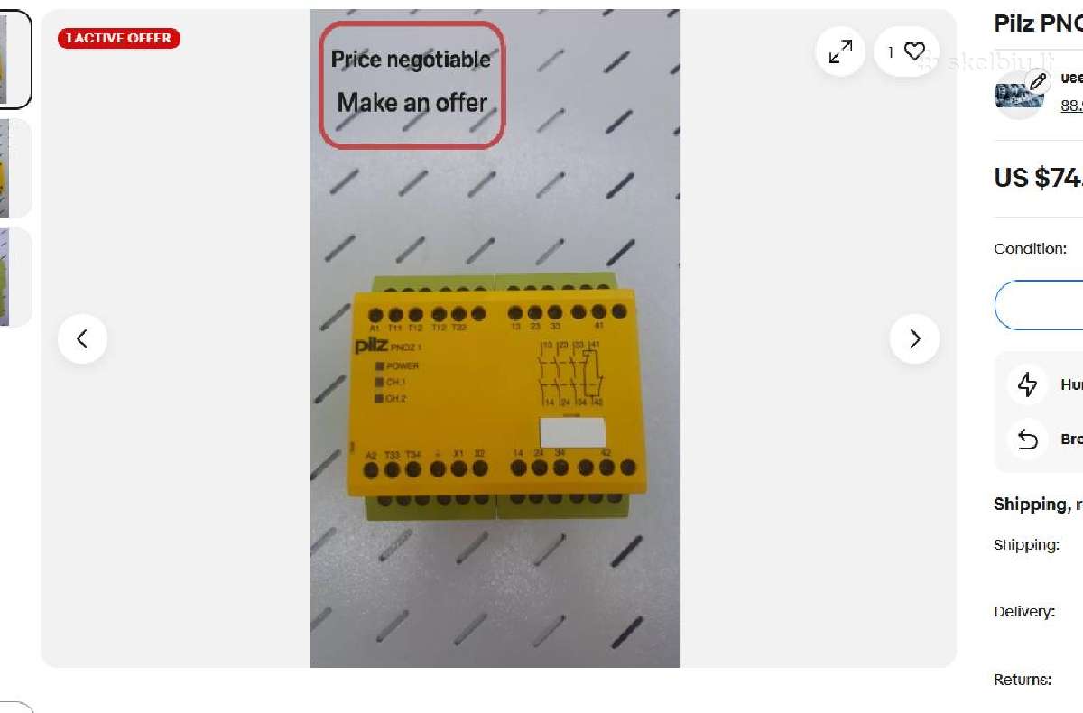 Pramoninės automatikos ir atsarginių dalių lotas