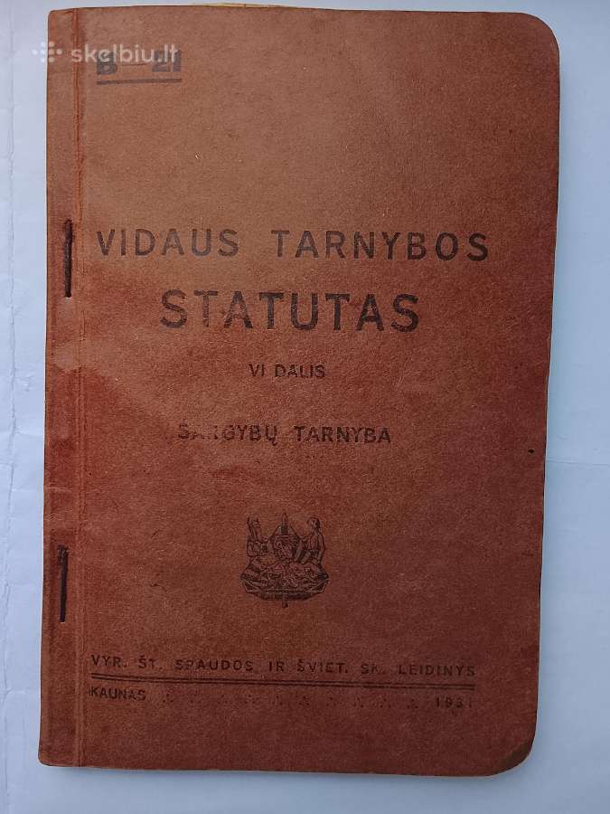 Vidaus tarnybos statutas 1931m - nuotraukos Nr. 8