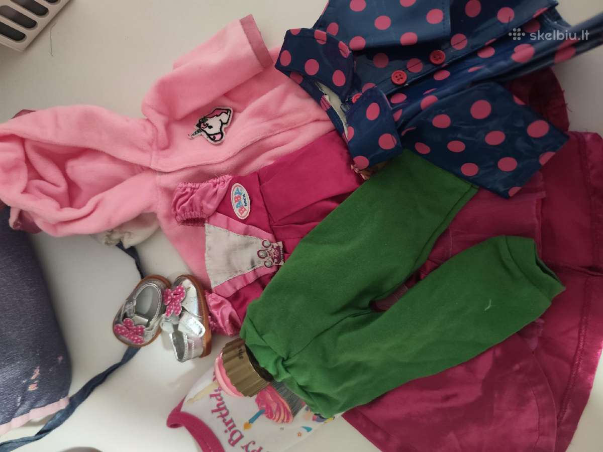 Naudoti žaisti baby born lėlei rūbeliai ir tasyte - nuotraukos Nr. 3