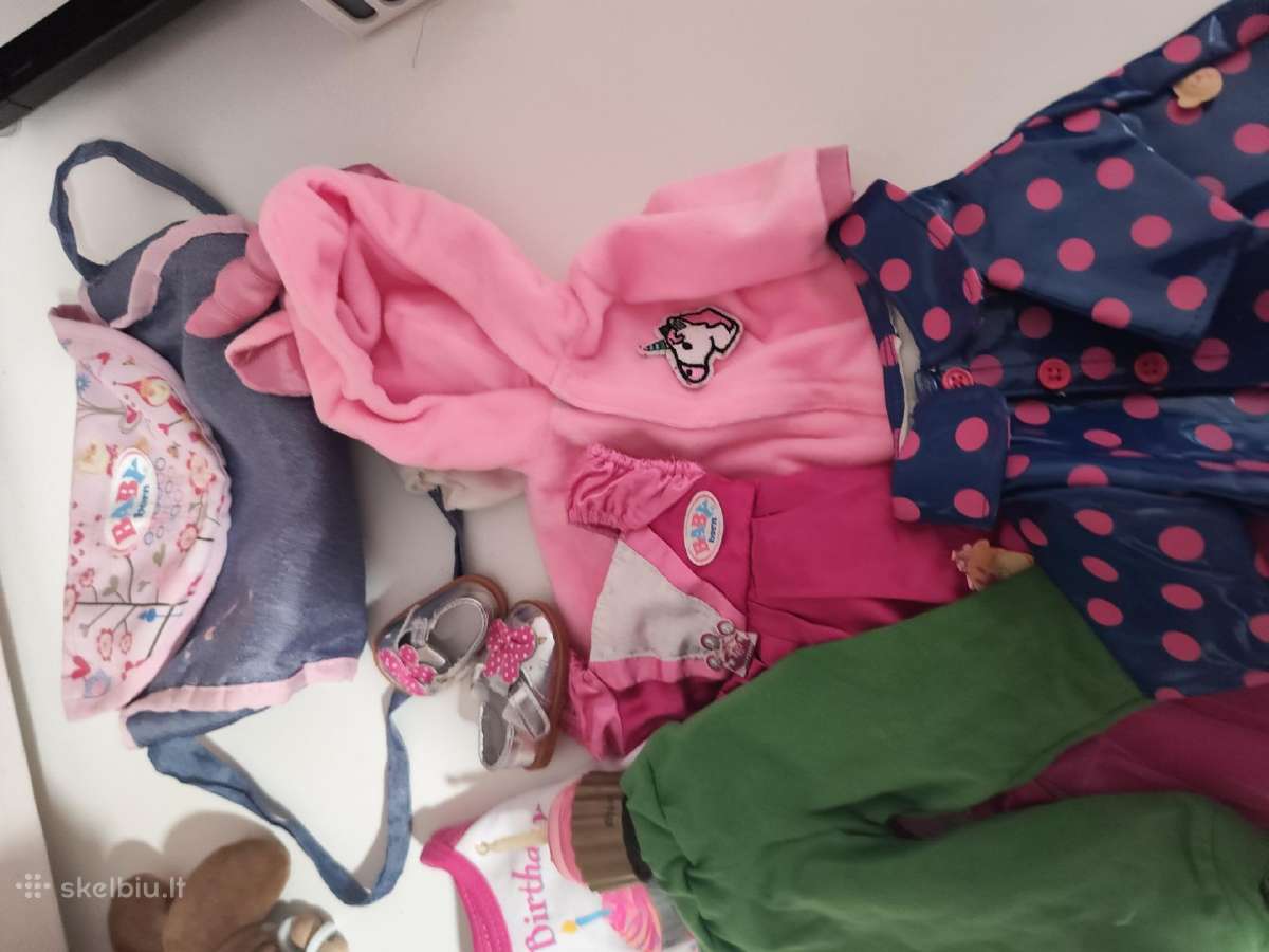 Naudoti žaisti baby born lėlei rūbeliai ir tasyte - nuotraukos Nr. 5
