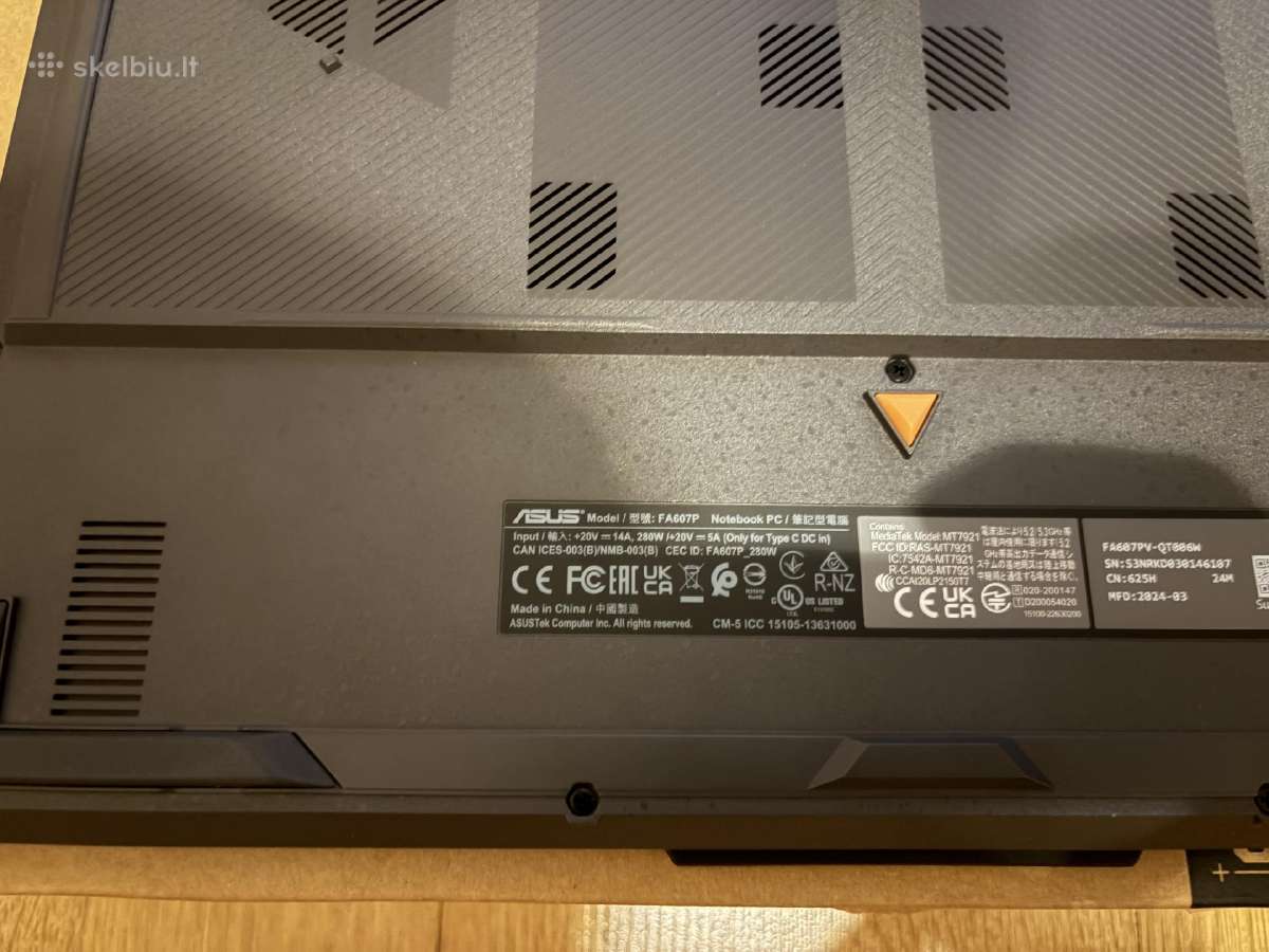 Asus tuf gaming a16 loptopas - nuotraukos Nr. 7