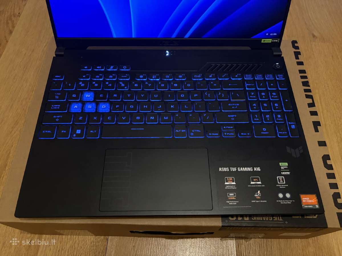 Asus tuf gaming a16 loptopas - nuotraukos Nr. 9