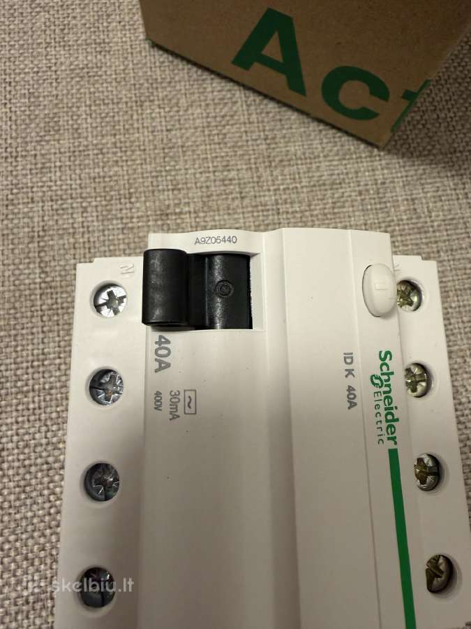 Srovės nuotekio relės Schneider Electric 40a - nuotraukos Nr. 3