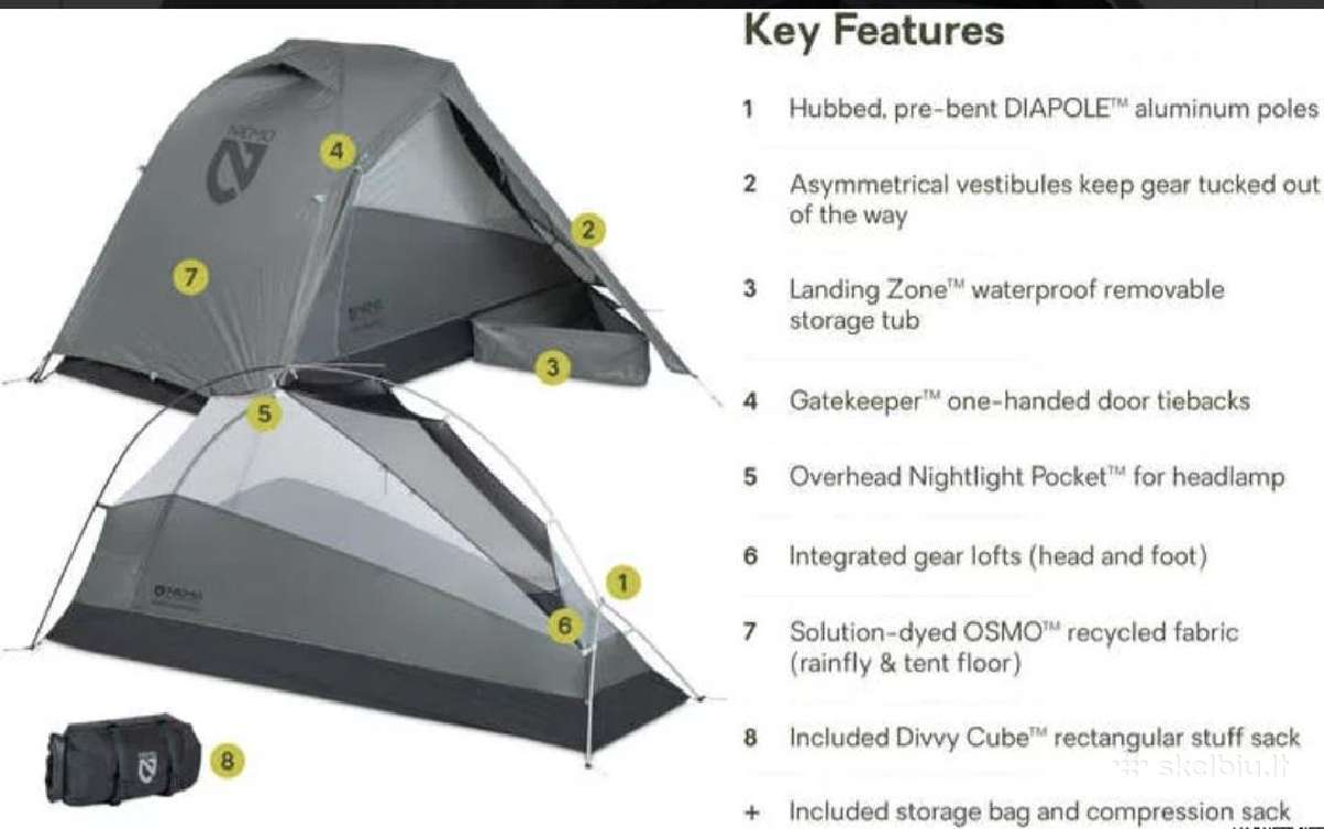 Nuja Nemo Dragonfly Osmo Bikepack 1p palapinė