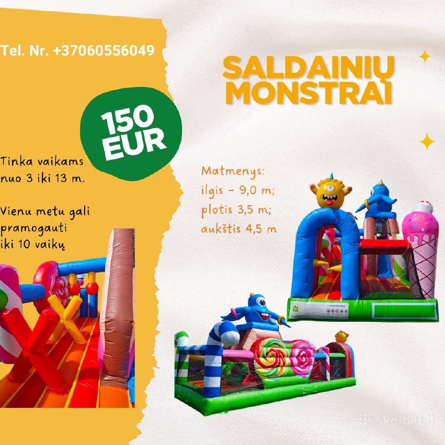 Pripučiamų Batutų nuoma Vilniuje ir apylinkėse - nuotraukos Nr. 9