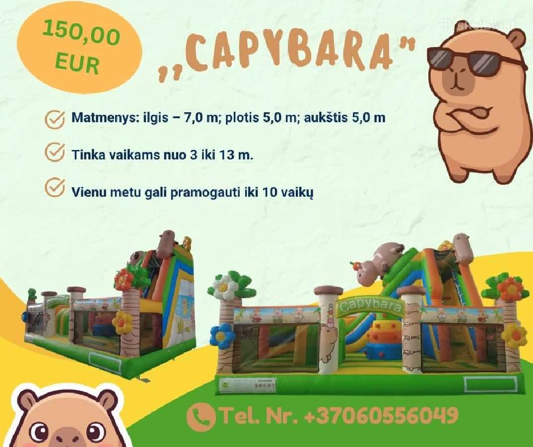 Pripučiamų Batutų nuoma Vilniuje ir apylinkėse