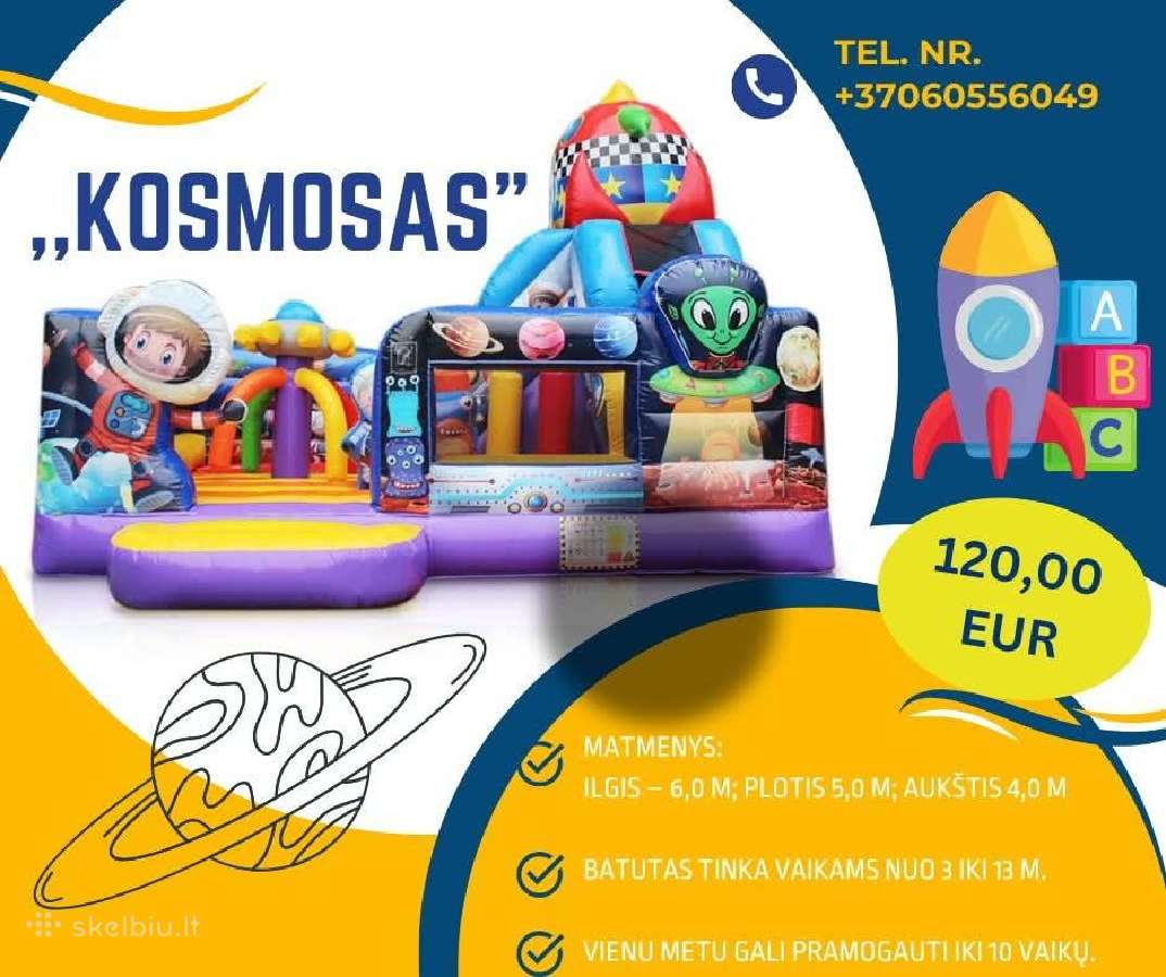 Pripučiamų Batutų nuoma Vilniuje ir apylinkėse - nuotraukos Nr. 12