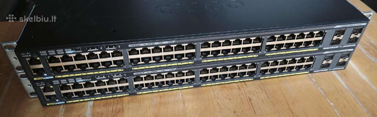 Cisco 2960 48p 1gbps port Poe komutatorius switch