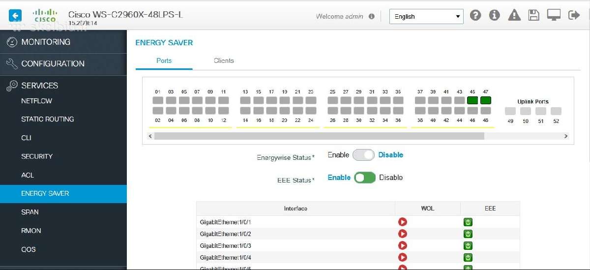 Cisco 2960 48p 1gbps port Poe komutatorius switch - nuotraukos Nr. 5