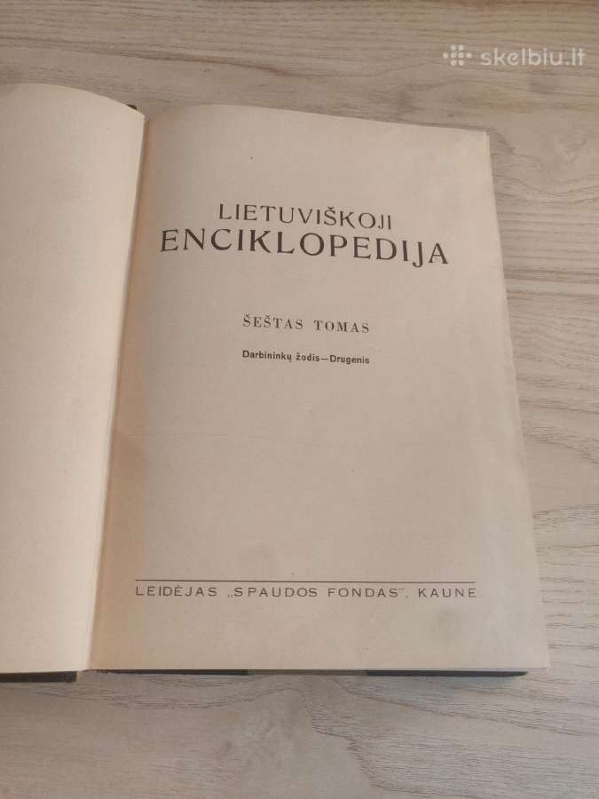 Lietuviškoji Enciklopedija 6 tomas ( 1937m. )