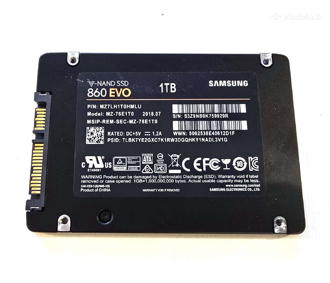 Samsung 860 EVO 1tb SSD - nuotraukos Nr. 2