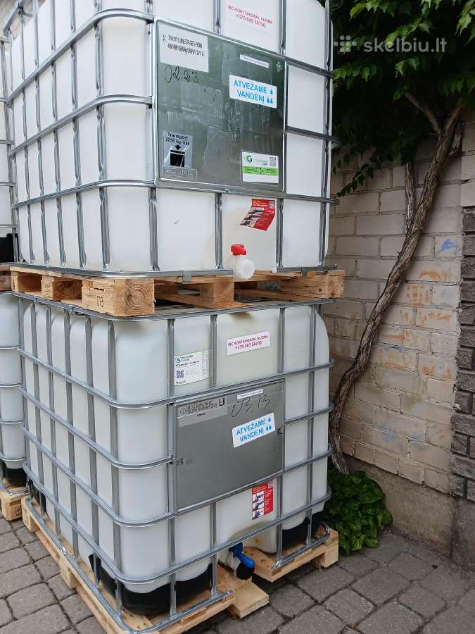 Vandens talpa 1000l ibc konteineris Marijampolėje