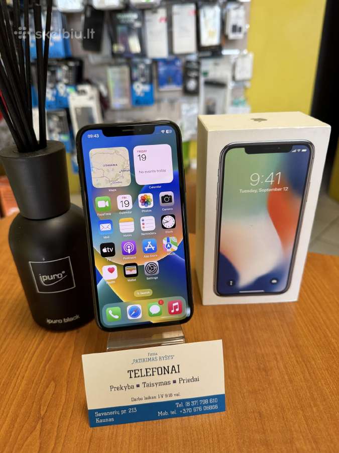 iPhone X 256gb Black Su Garantija