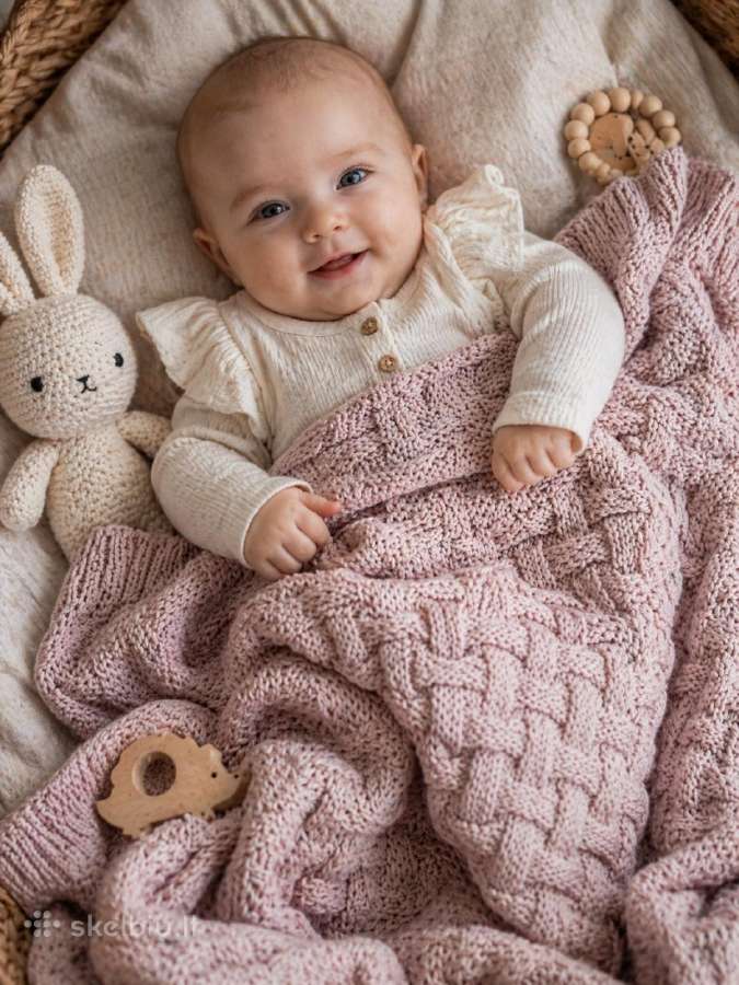 100% merino vilnos pledukai kudikiui, naujagimiui - nuotraukos Nr. 4