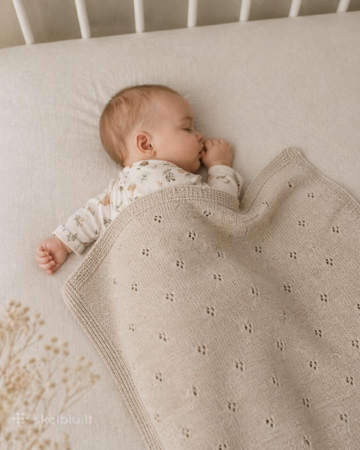 100% merino vilnos pledukai kudikiui, naujagimiui - nuotraukos Nr. 5