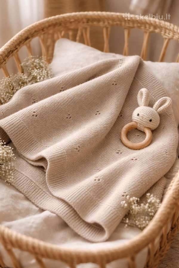 100% merino vilnos pledukai kudikiui, naujagimiui - nuotraukos Nr. 11