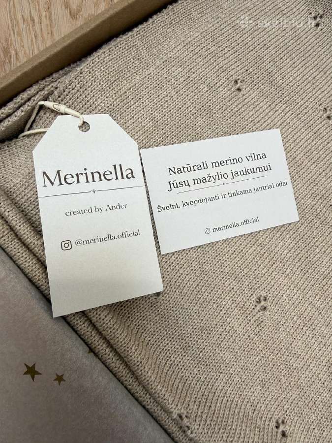 100% merino vilnos pledukai kudikiui, naujagimiui - nuotraukos Nr. 13
