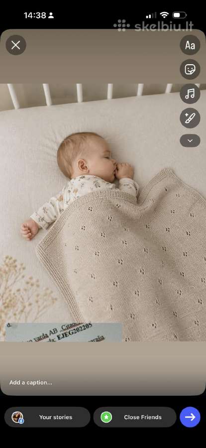100% merino vilnos pledukai kudikiui, naujagimiui - nuotraukos Nr. 15