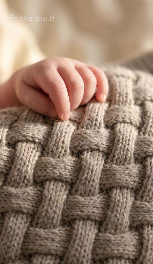 100% merino vilnos pledukai kudikiui, naujagimiui - nuotraukos Nr. 22
