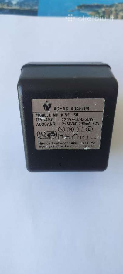 Maitinimo adapteris 220 V Ac/ 2x24 V Ac.