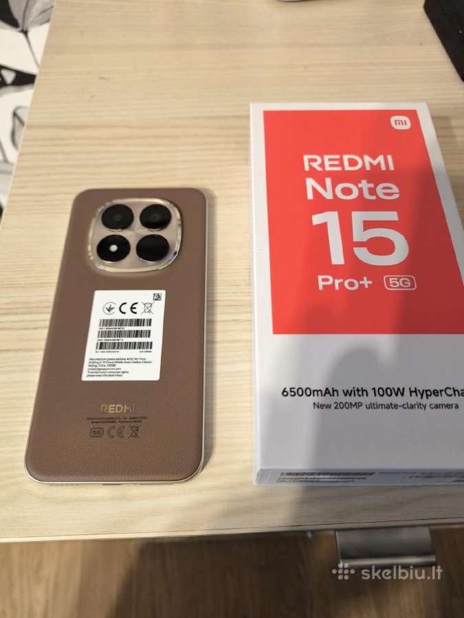 Naujas xiaomi redmi note 15pro plius 5G