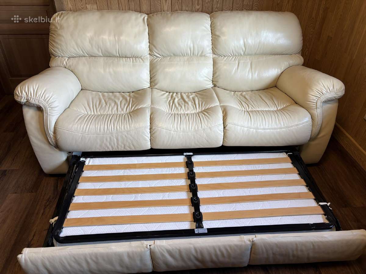 Magrės baldai Venera odinė sofa-lova 2100x1000 - nuotraukos Nr. 2