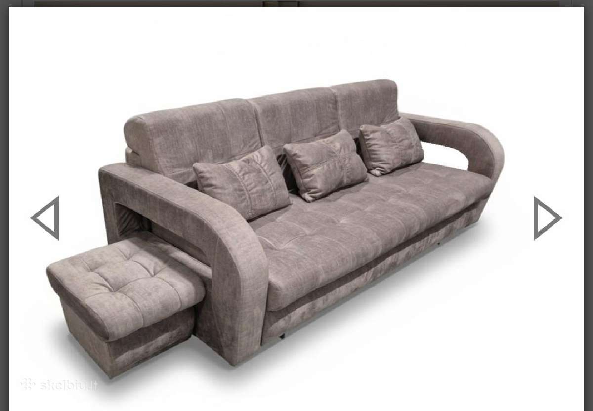 Parduodama 2 metus naudota sofa-lova su pufu