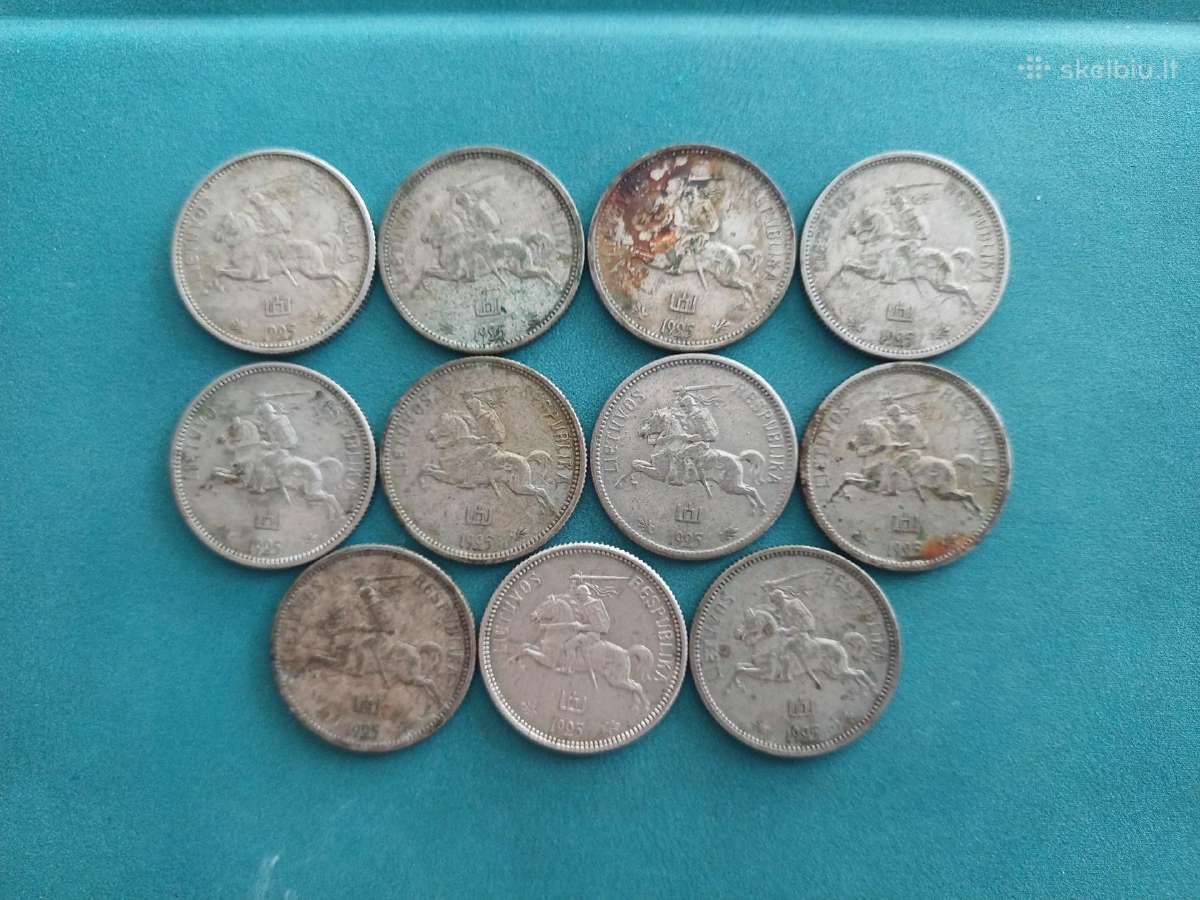 2 litai 1925 Lietuva 11 vnt - nuotraukos Nr. 2