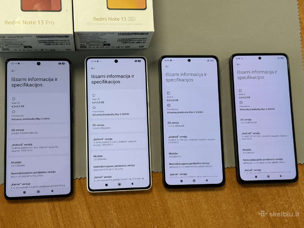 Redmi note 13 ir note 13 pro su 256gb - nuotraukos Nr. 2