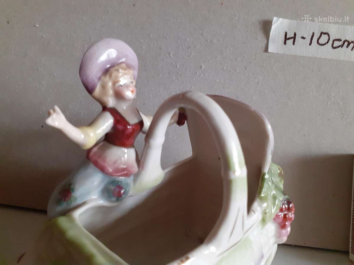 Vintažinis dekoratyvinis porcelianinis krepšelis - nuotraukos Nr. 4
