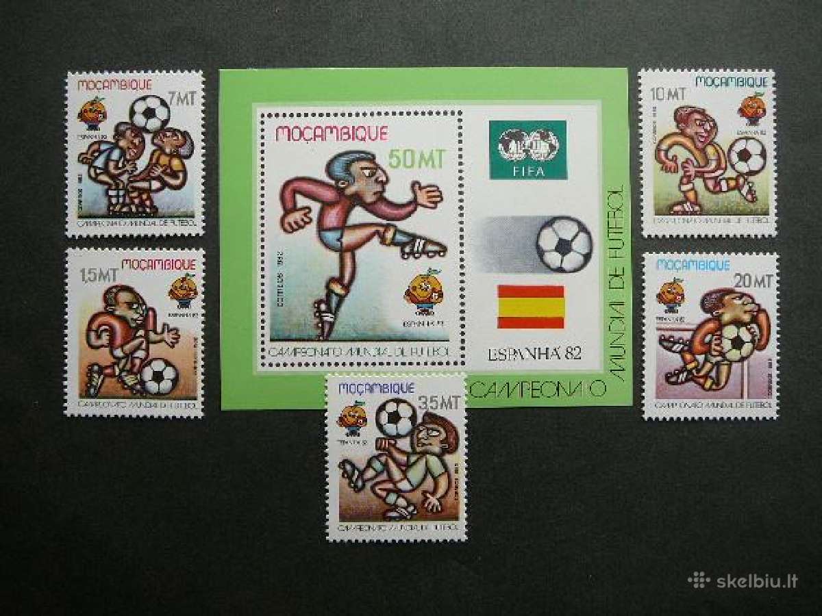 Futbolas Mozambikas 1982 Mnh mb884p
