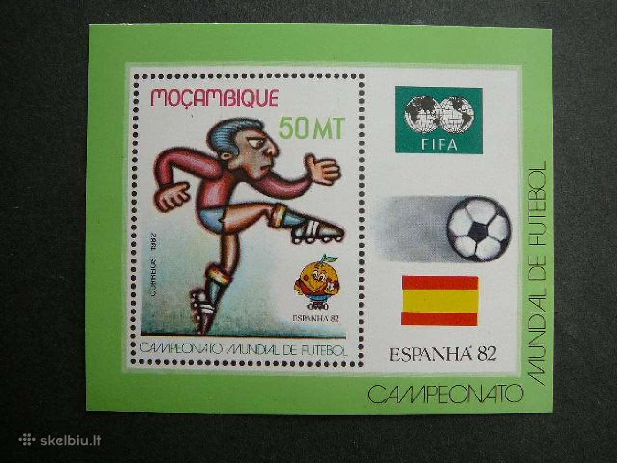Futbolas Mozambikas 1982 Mnh mb889