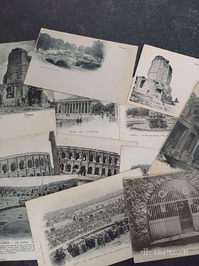 Senos atvirutes Nimes 12 vnt, uz viska 7 eur