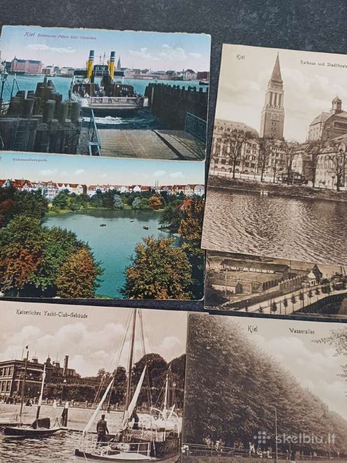Senos atvirutes Kiel 6 vnt, 5 eur uz viska