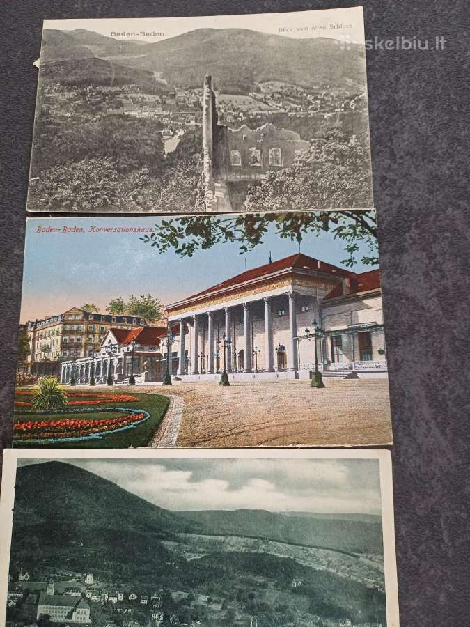 Senos atvirutes Baden-baden 3 vnt-2 eur uz viska