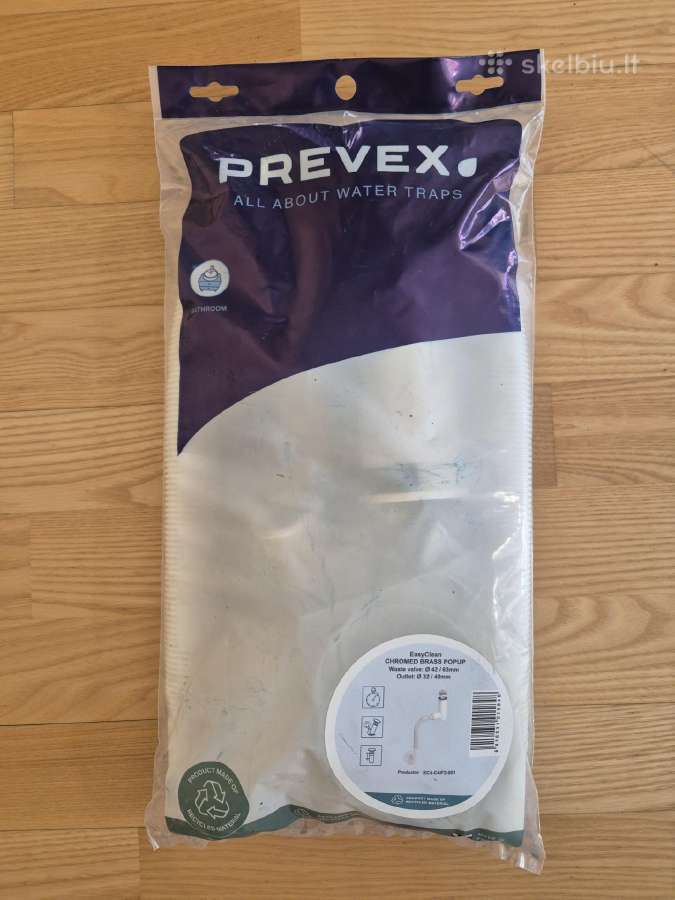Naujas Prevex Easy Clean sifonas praustuvui