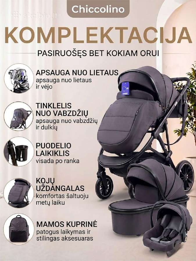 Vežimėliai 3 in 1 - nuotraukos Nr. 3
