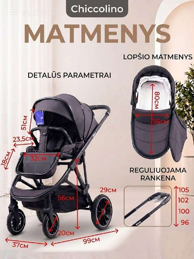 Vežimėliai 3 in 1 - nuotraukos Nr. 7