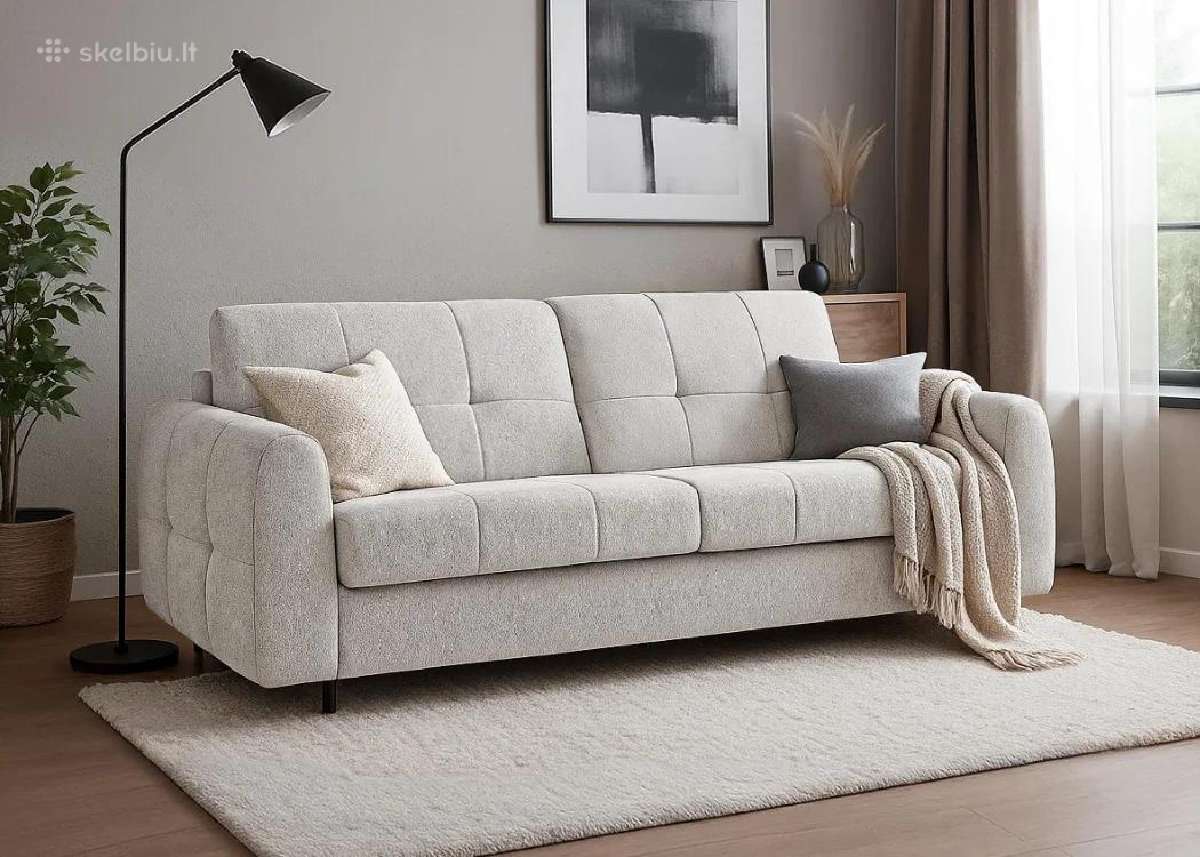 Minkšta sofa/sofa–lova su dėže patalynei „Perona - nuotraukos Nr. 2