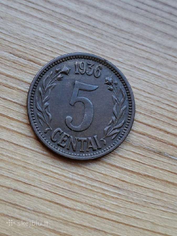 Lietuva 1936 5 centai
