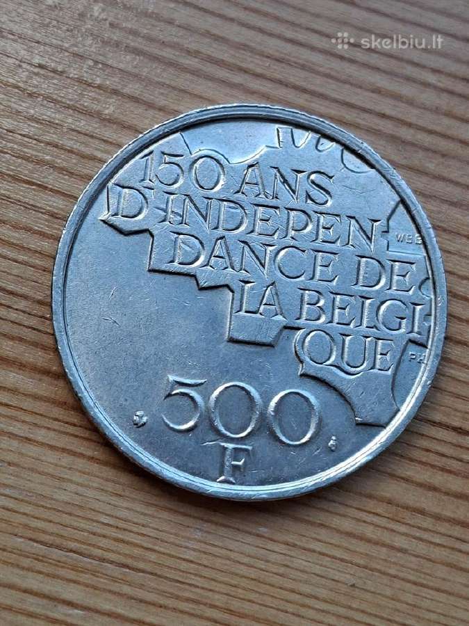 Belgija 1980 500 frankų (kolekcinė-sidabras) - nuotraukos Nr. 2